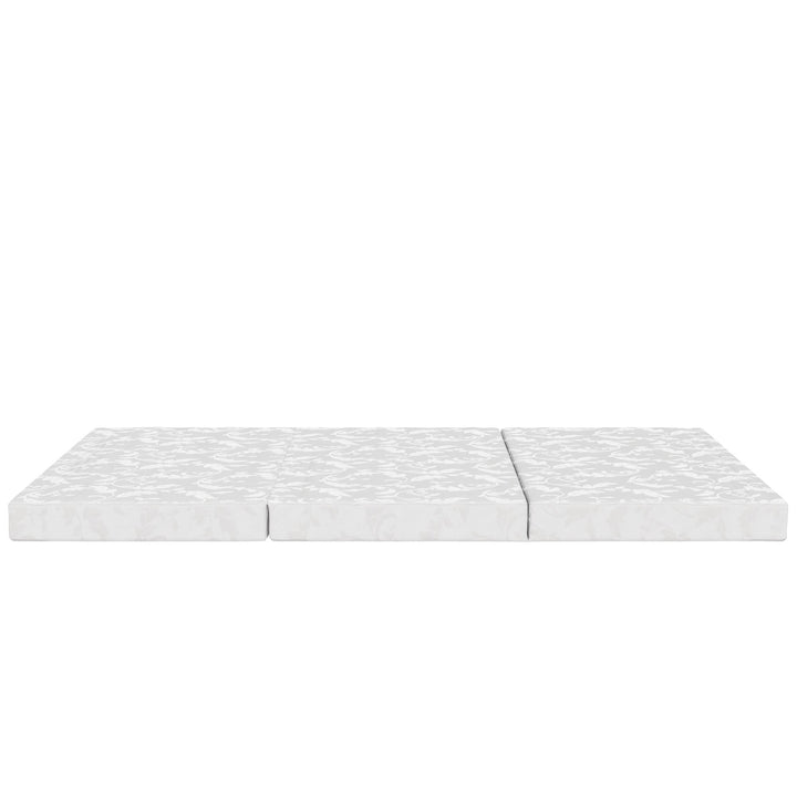 Aries 4-Inch Tri-Fold Mattress Folding Mattress - White - Twin