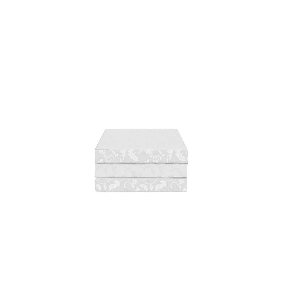 Aries 4-Inch Tri-Fold Mattress Folding Mattress - White - Twin