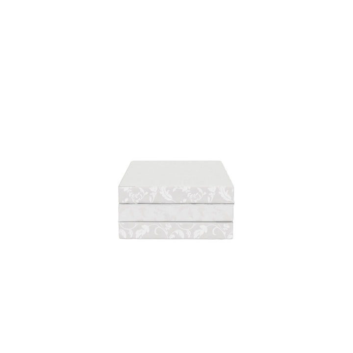 Aries 4-Inch Tri-Fold Mattress Folding Mattress - White - Twin