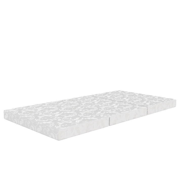 Aries 4-Inch Tri-Fold Mattress Folding Mattress - White - Twin