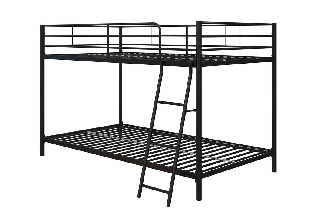 twin over twin metal bunk beds - Black - Twin-Over-Twin