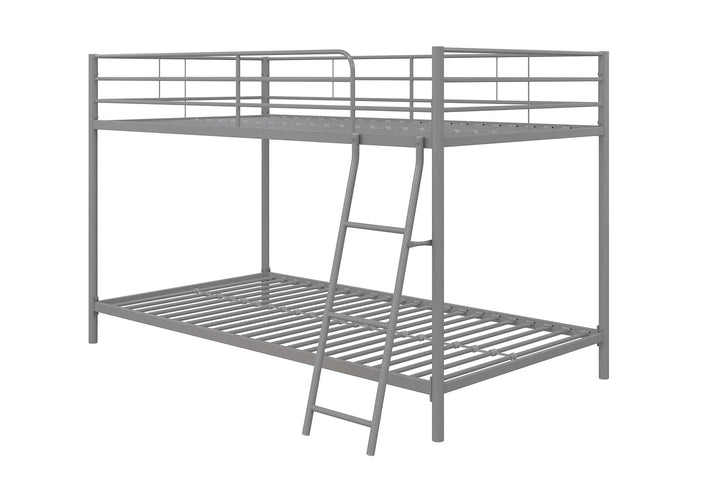 twin over twin bunkbed - Silver - Twin-Over-Twin