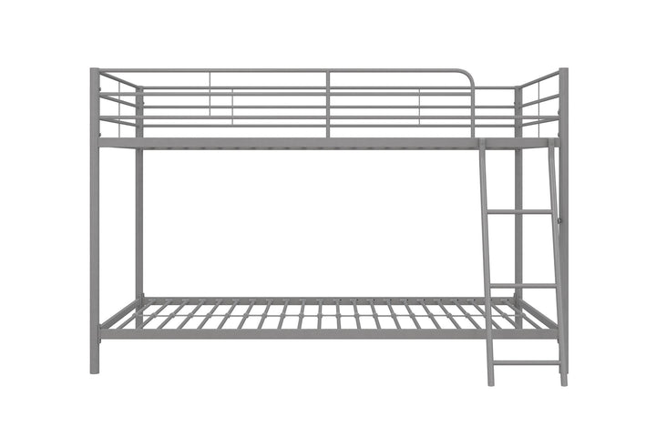 bunk bed frame twin over twin - Silver - Twin-Over-Twin