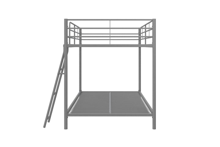 metal twin over twin bunk bed - Silver - Twin-Over-Twin