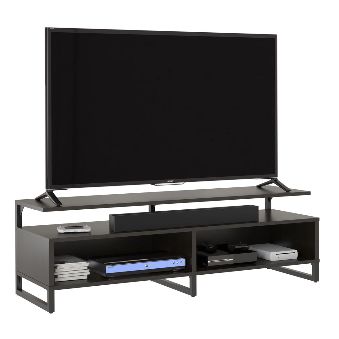 TV Stand for Large TVs with Shelves -  Espresso