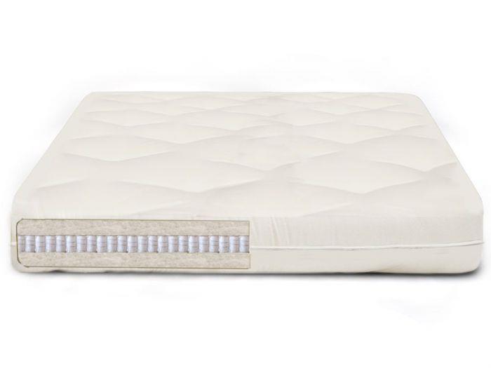 Plant-Based Vegan Chemical Free Reversible PLA & Micro Coil 8" Mattress - Off White - Queen
