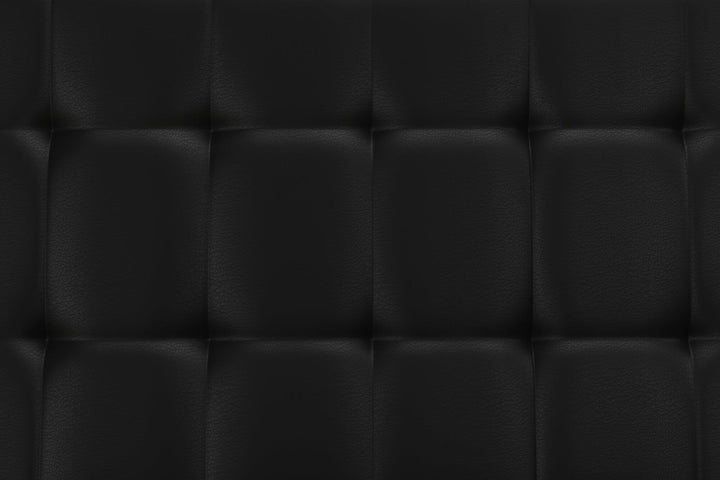 Emily Split-Back Upholstered 2 Seat Convertible Futon - Black Faux Leather