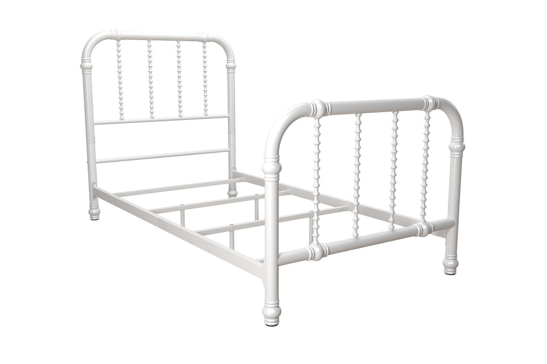 Jenny Lind Metal Bed with Twist Spindles - White - Twin