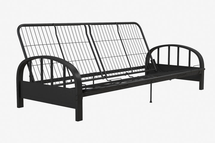Ailee Metal Full Size Futon Frame with Multiple Reclining Positions - Black