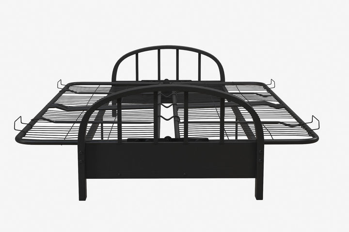 Ailee Metal Full Size Futon Frame with Multiple Reclining Positions - Black