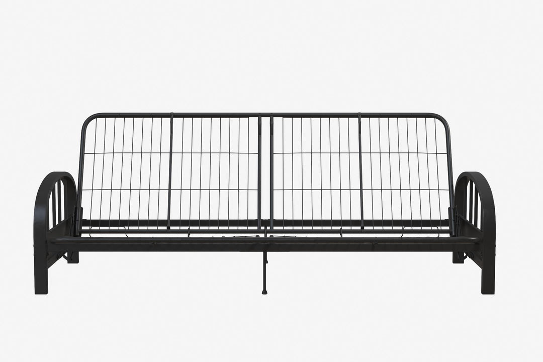 Ailee Metal Full Size Futon Frame with Multiple Reclining Positions - Black