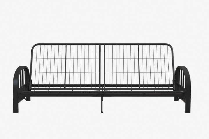 Ailee Metal Full Size Futon Frame with Multiple Reclining Positions - Black