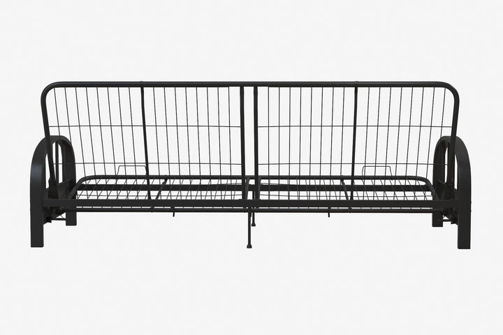 Ailee Metal Full Size Futon Frame with Multiple Reclining Positions - Black