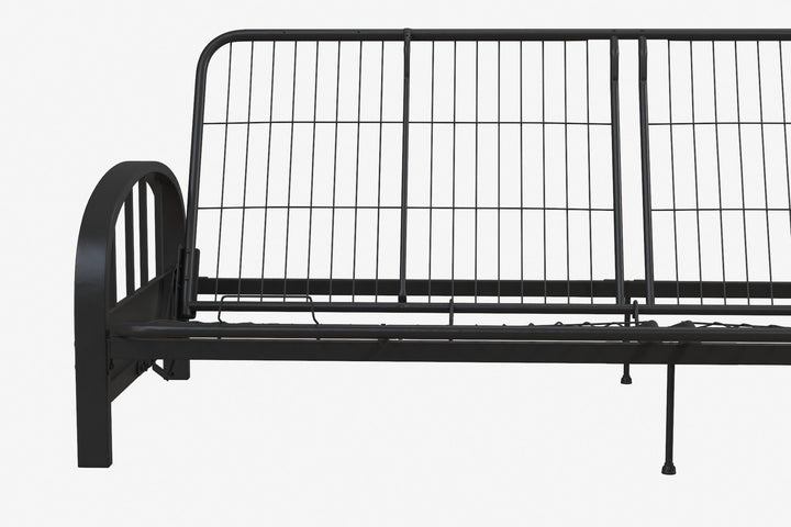 Ailee Metal Full Size Futon Frame with Multiple Reclining Positions - Black