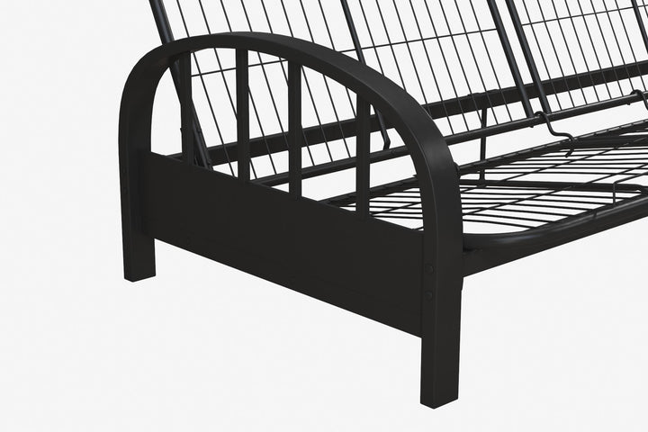 Ailee Metal Full Size Futon Frame with Multiple Reclining Positions - Black