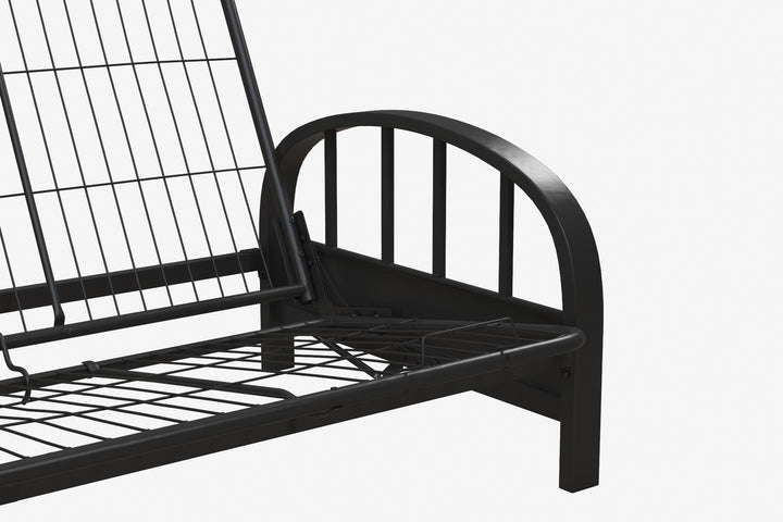 Ailee Metal Full Size Futon Frame with Multiple Reclining Positions - Black