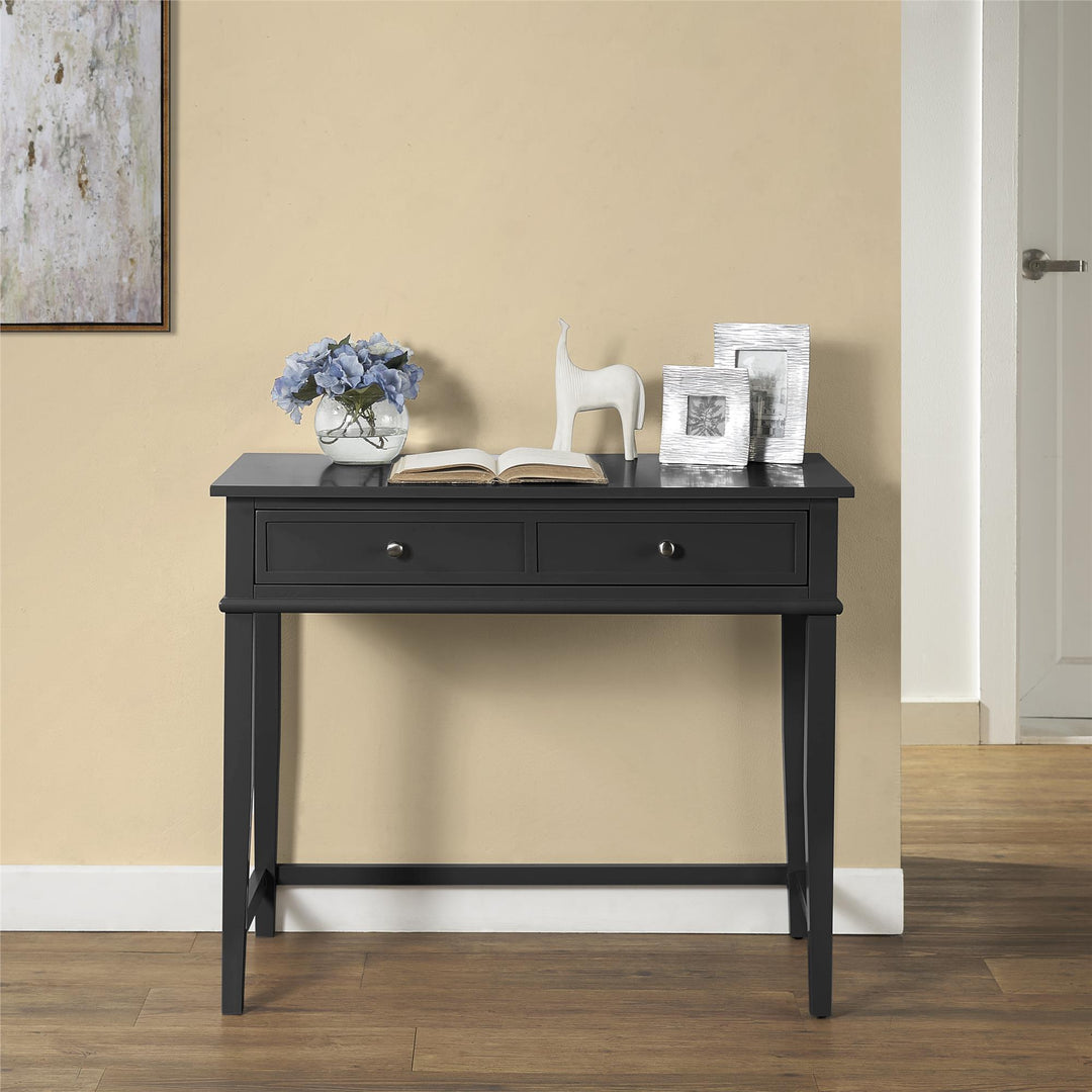 Franklin Writing Desk with Large Storage Drawer - Black