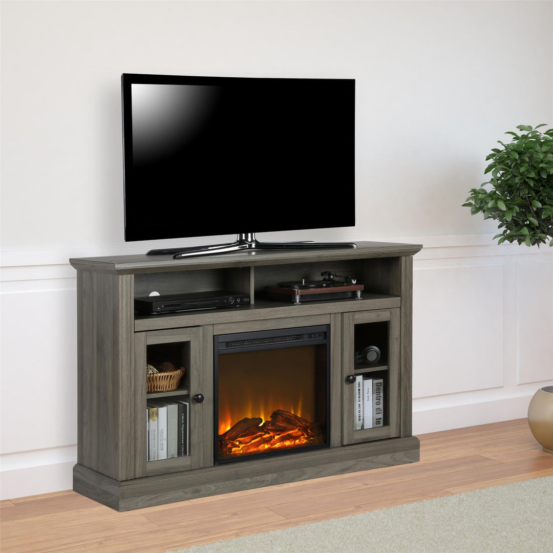 Chicago Electric Fireplace TV Console for TVs up to 50 Inch - Medium Brown