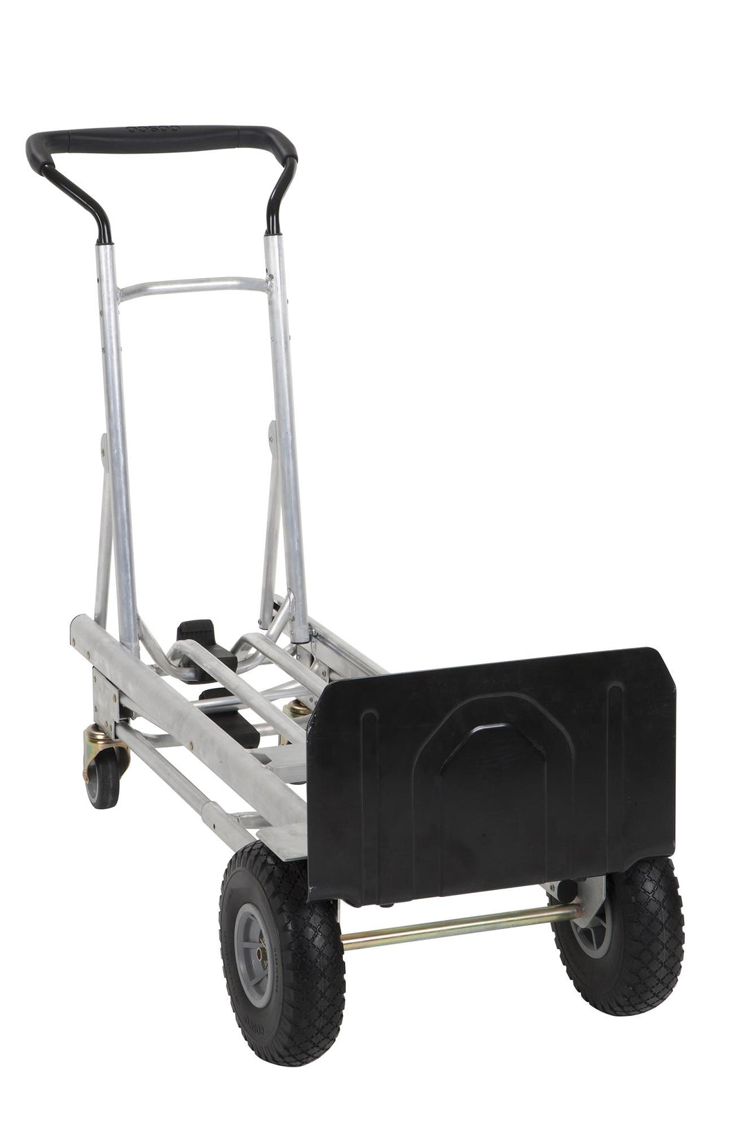 4 in 1 Steel Folding Hand Truck with Flat-Free Wheels - Black - 1-Pack
