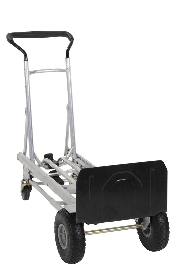 4 in 1 Steel Folding Hand Truck with Flat-Free Wheels - Black - 1-Pack
