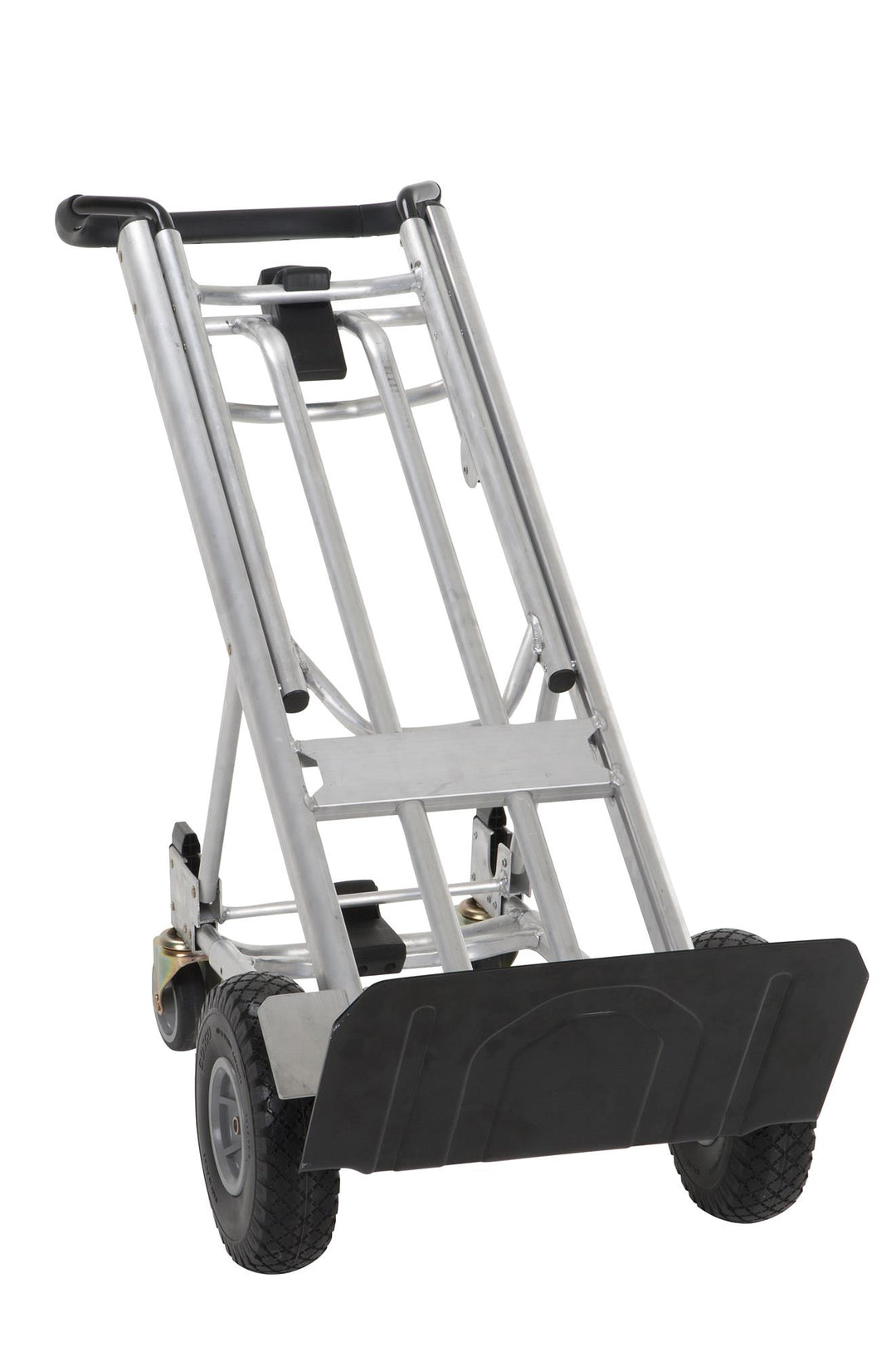 4 in 1 Steel Folding Hand Truck with Flat-Free Wheels - Black - 1-Pack