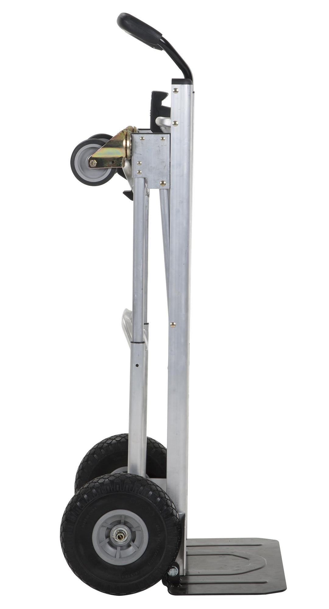 4 in 1 Steel Folding Hand Truck with Flat-Free Wheels - Black - 1-Pack