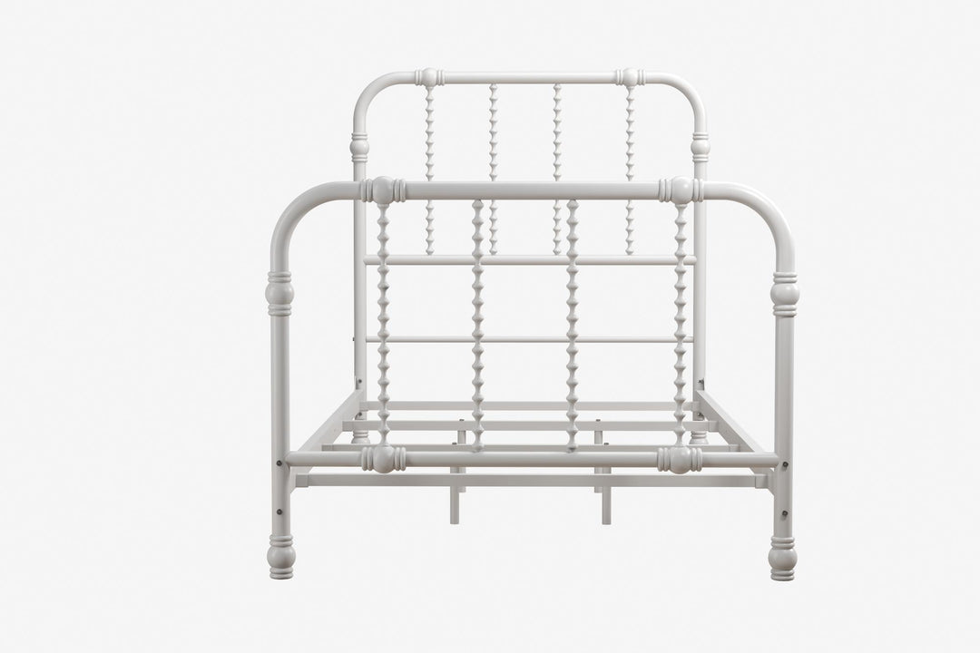 Jenny Lind Metal Bed with Twist Spindles - White - Twin