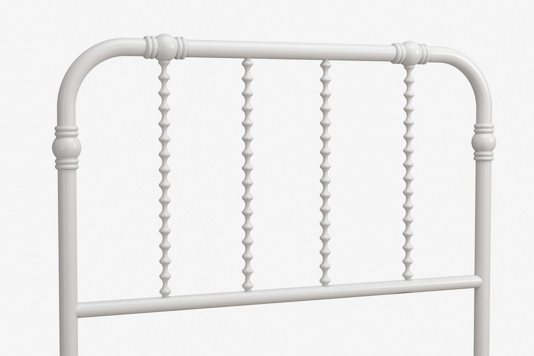 Jenny Lind Metal Bed with Twist Spindles - White - Twin