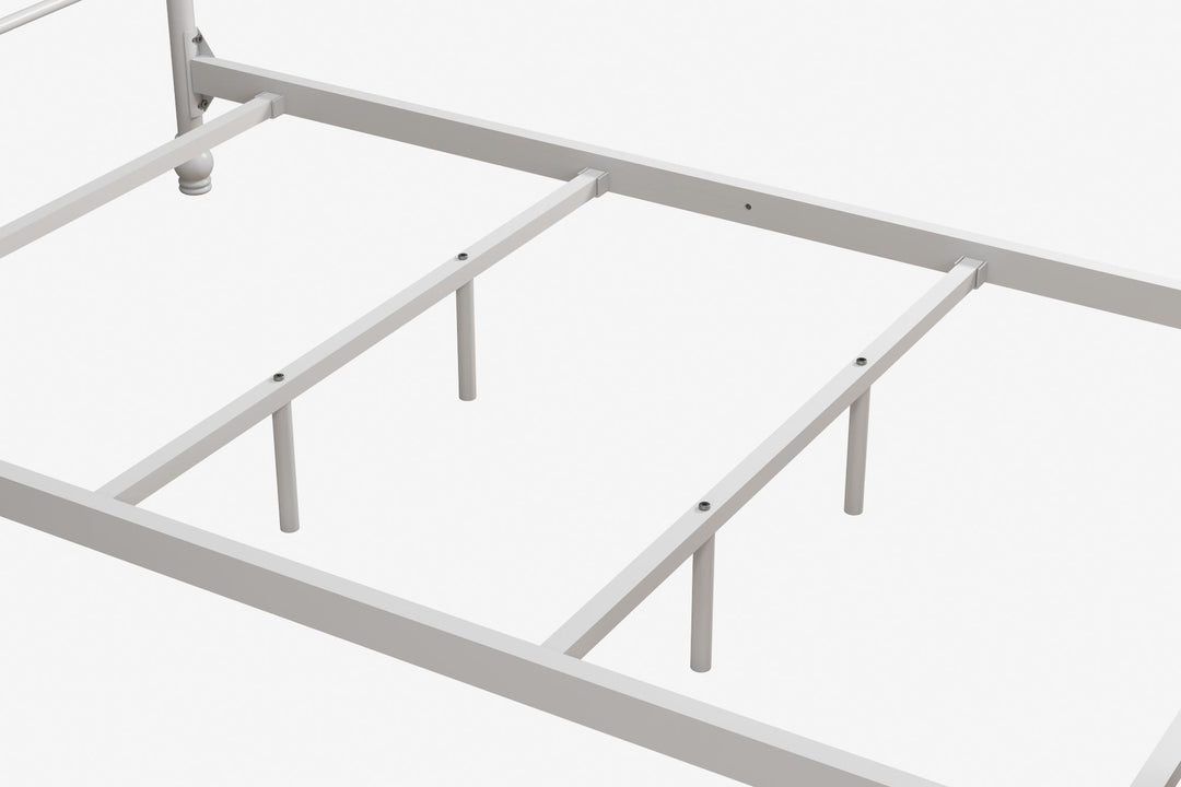 Jenny Lind Metal Bed with Twist Spindles - White - Twin