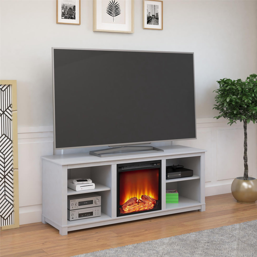 Edgewood TV Console with Fireplace for TVs up to 60 Inch - Dove Gray