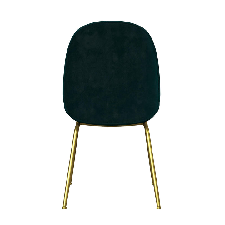 Astor Upholstered Dining Chair with Gold Metal Legs - Green