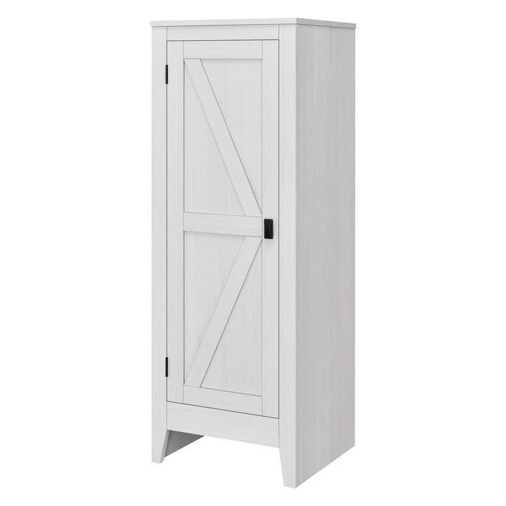SystemBuild Farmington Storage Cabinet with 4 Shelves - Ivory Pine