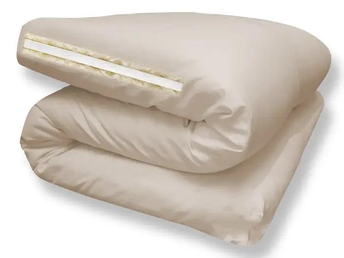 Handmade Organic Wool and Organic Cotton Shikibuton 5" Topper - Off White - Full