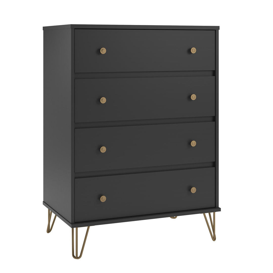 Owen 4 Drawer Dresser - Black