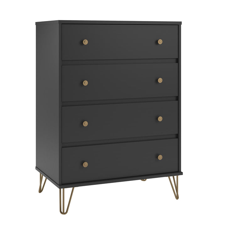 Owen 4 Drawer Dresser - Black