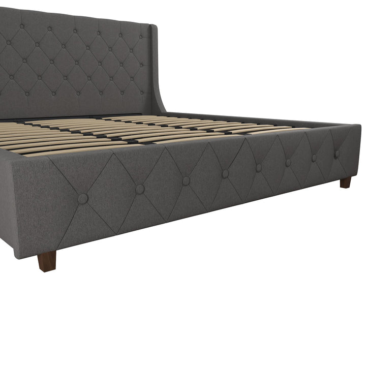 Mercer Upholstered Bed - Grey Linen - King