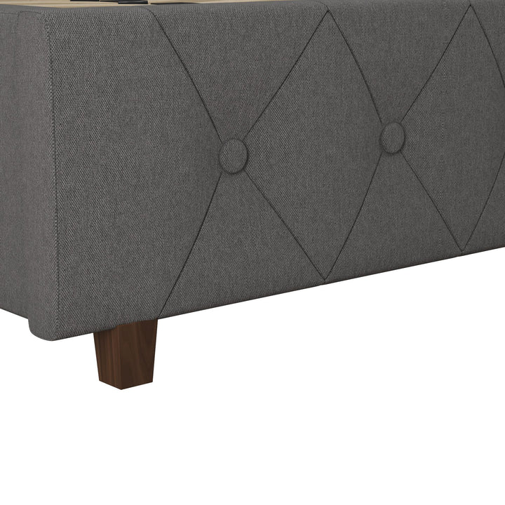 Mercer Upholstered Bed - Grey Linen - King