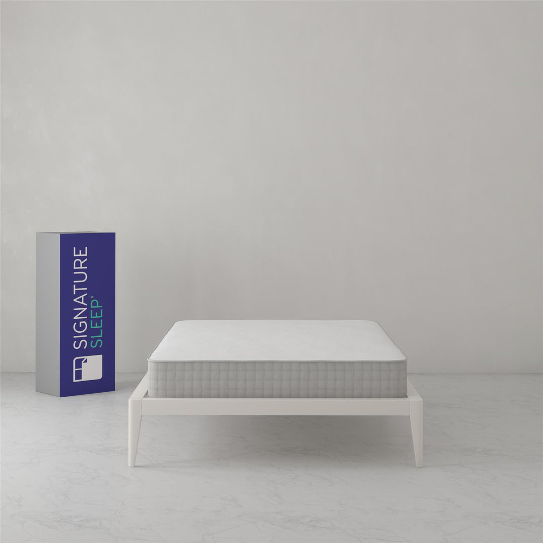 Hush 8" Independently Encased Coil Mattress - White - Queen
