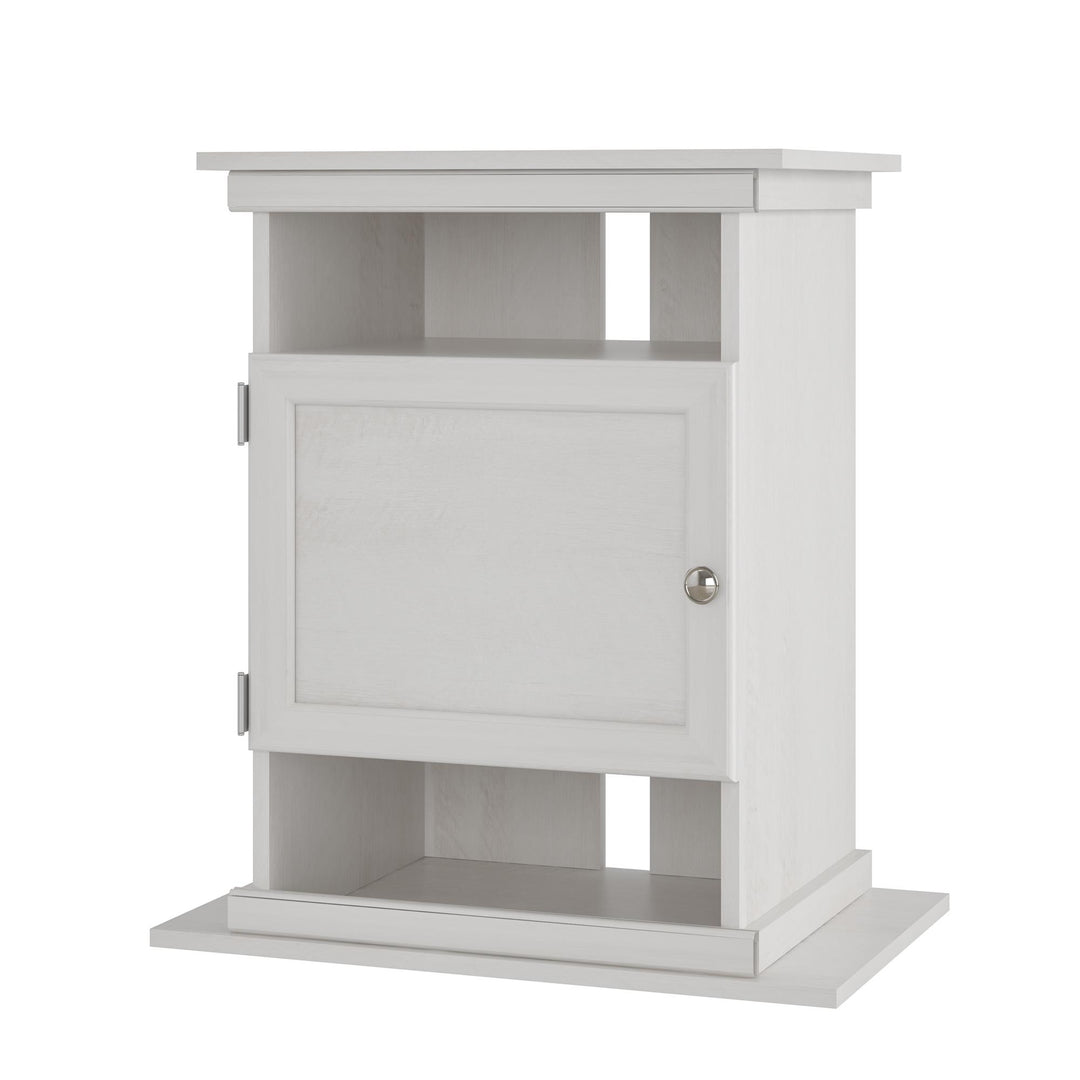 10/20 Gallon Aquarium Stand with Open and Concealed Storage - Ivory Oak