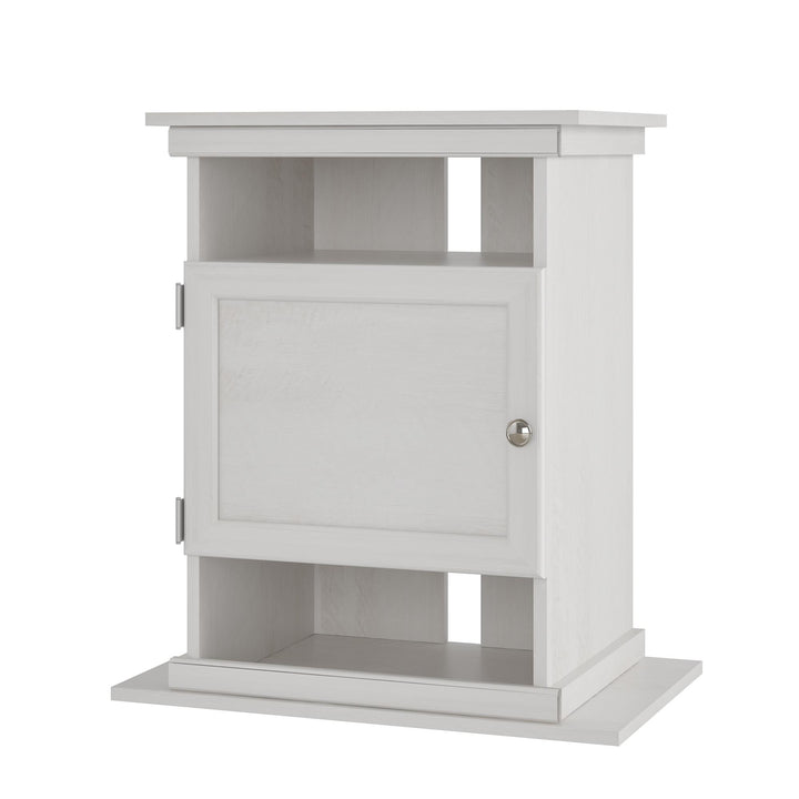 10/20 Gallon Aquarium Stand with Open and Concealed Storage - Ivory Oak