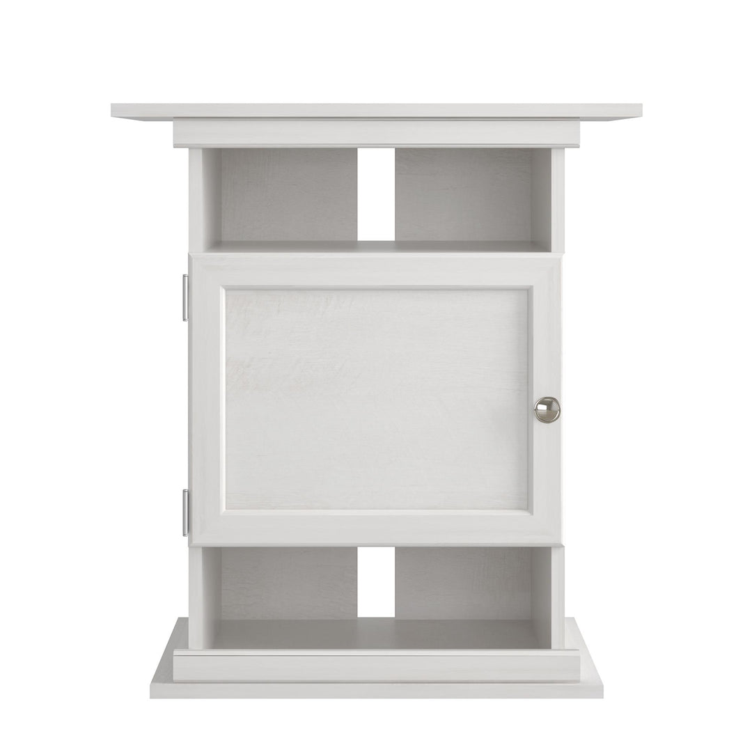 10/20 Gallon Aquarium Stand with Open and Concealed Storage - Ivory Oak
