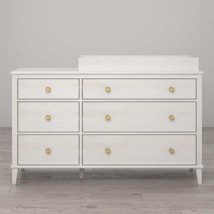 Monarch Hill Poppy 6 Drawer Changing Table with 2 Sets of Knobs - Ivory Oak