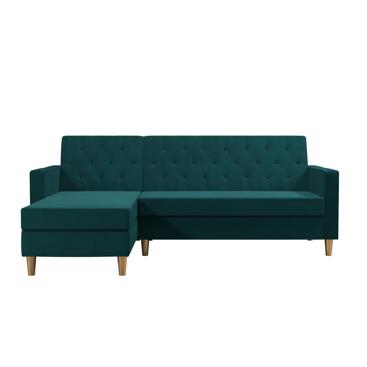 Liberty Reversible Sectional/Futon with Storage - Green