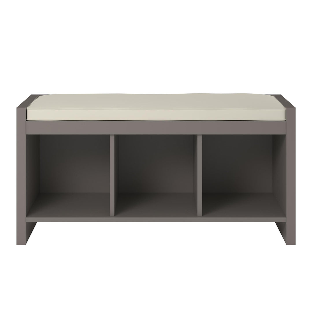 Penelope Entryway Storage Bench with Cushion - Taupe