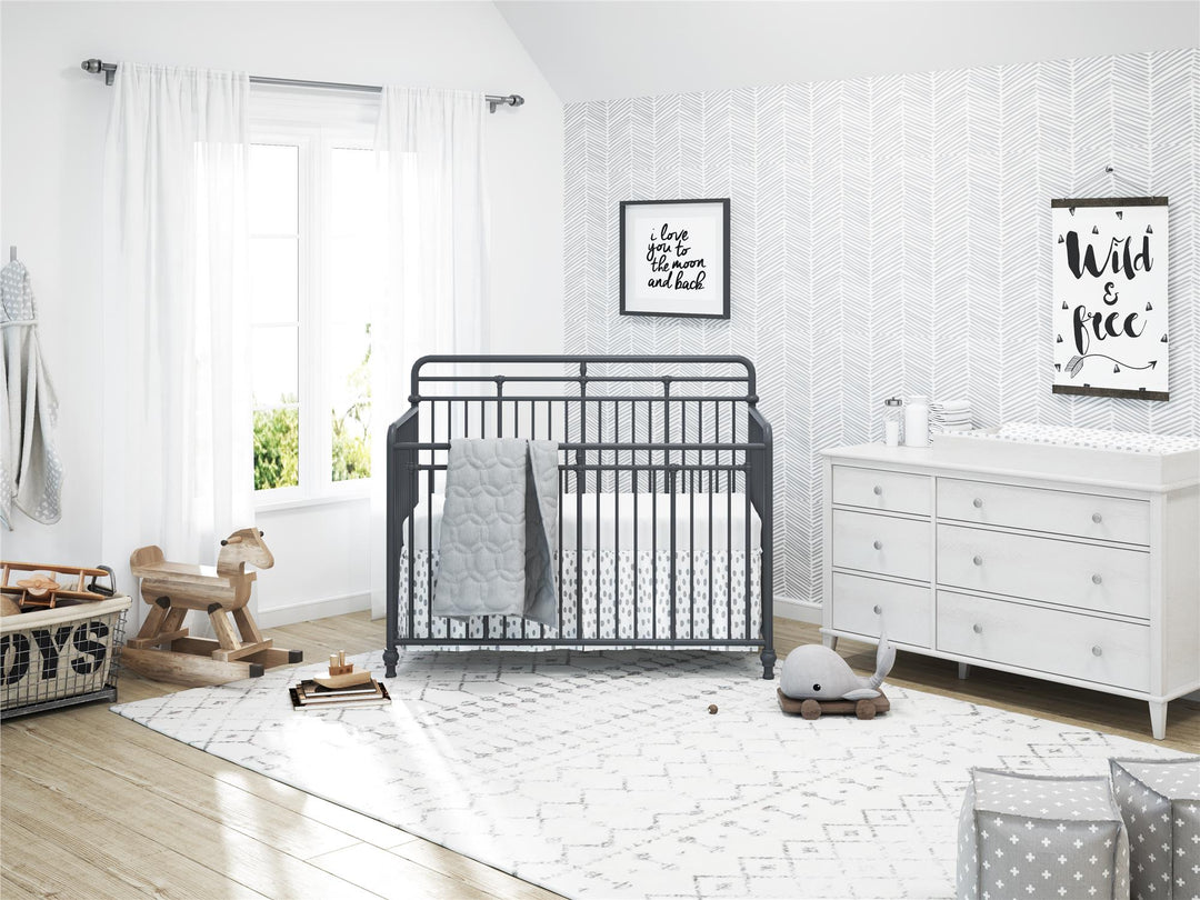 Monarch Hill Poppy 6 Drawer Changing Table with 2 Sets of Knobs - Ivory Oak