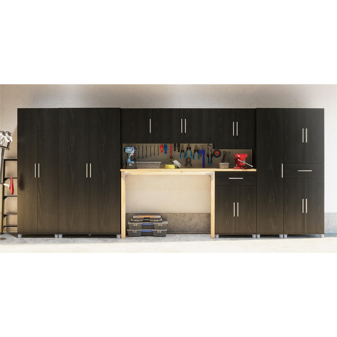 Camberly 36 Inch Utility Storage Cabinet - Black Oak
