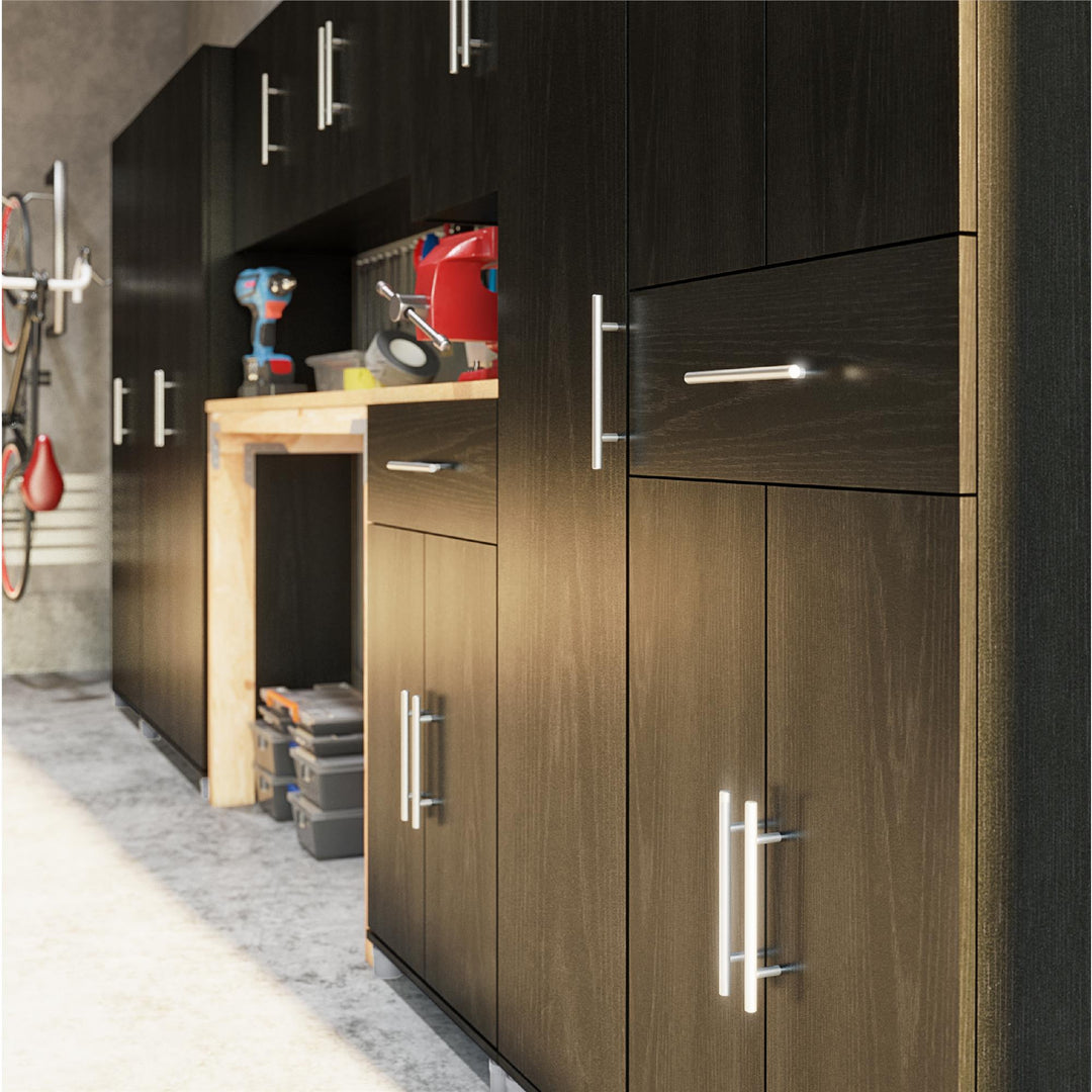 Camberly 4 Door/1 Drawer Storage Cabinet - Black Oak