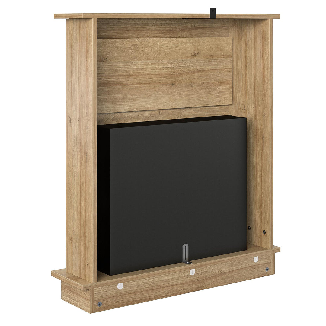 Ellsworth Modern Electric Fireplace with Mantel and 23 Inch Fireplace Insert - Natural