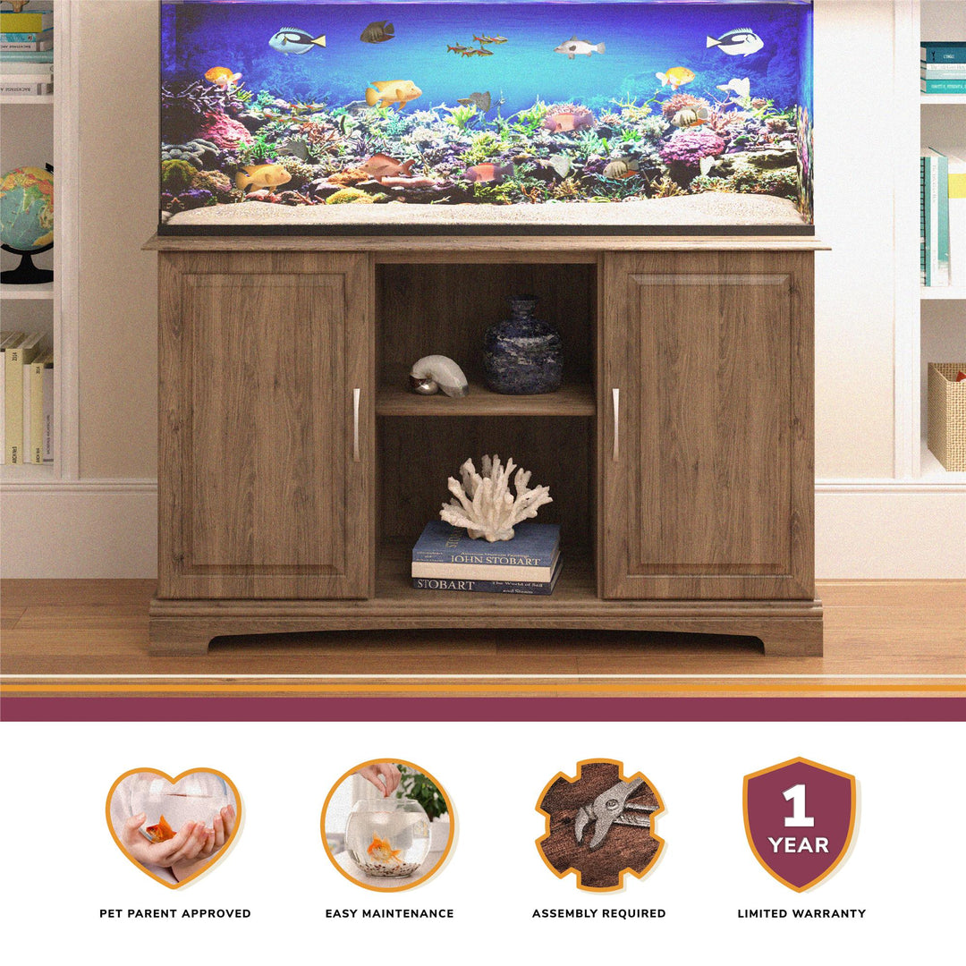 Harbor 50 - 75 Gallon Aquarium or Terrarium Stand - Ivory Oak
