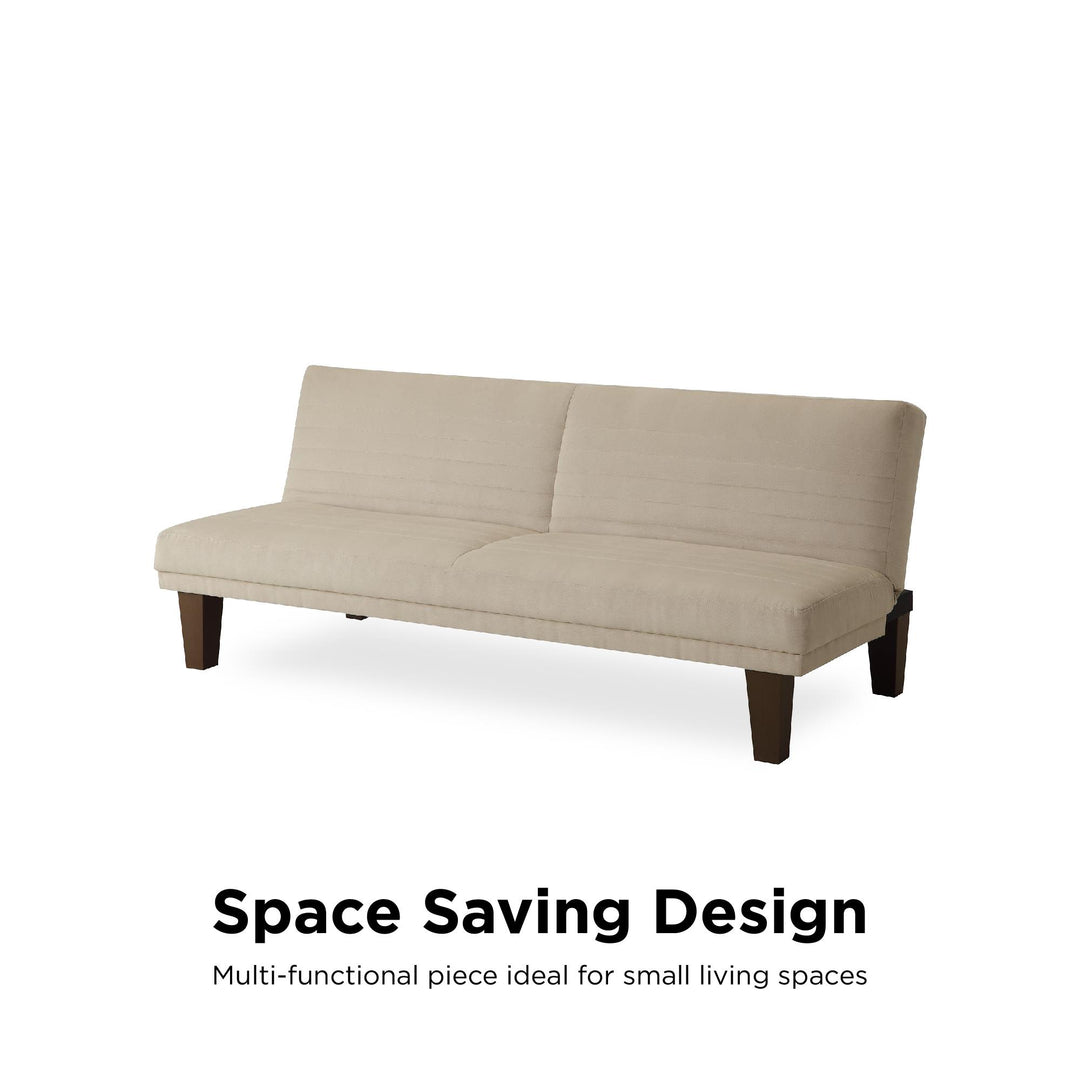 Stylish Convertible Futon for Guests -  Tan